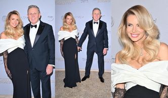 Izabela Janachowska ze starszym o 27 lat mężem u boku oślepiają śnieżnobiałymi uśmiechami na Balu Fundacji TVN (ZDJĘCIA)