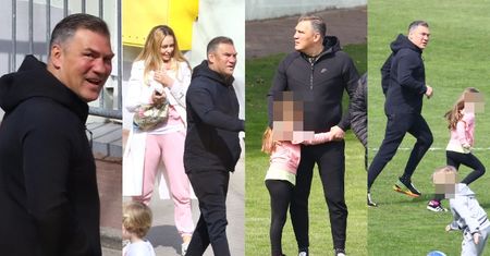 Dariusz Michalczewski z żoną i dziećmi pozują na przykładną rodzinę podczas wizyty w Trójmieście (ZDJĘCIA)