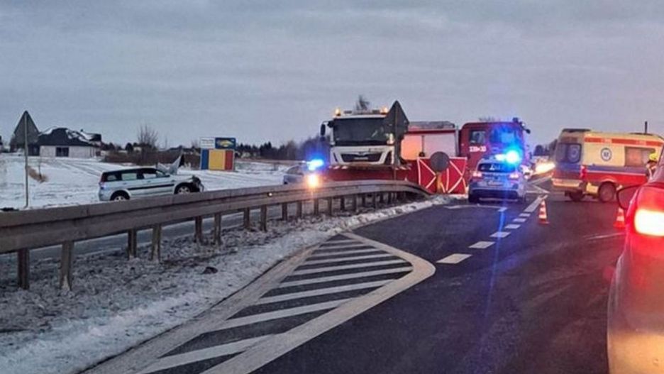 Wypadek na drodze krajowej nr 19 w Ciecierzynie