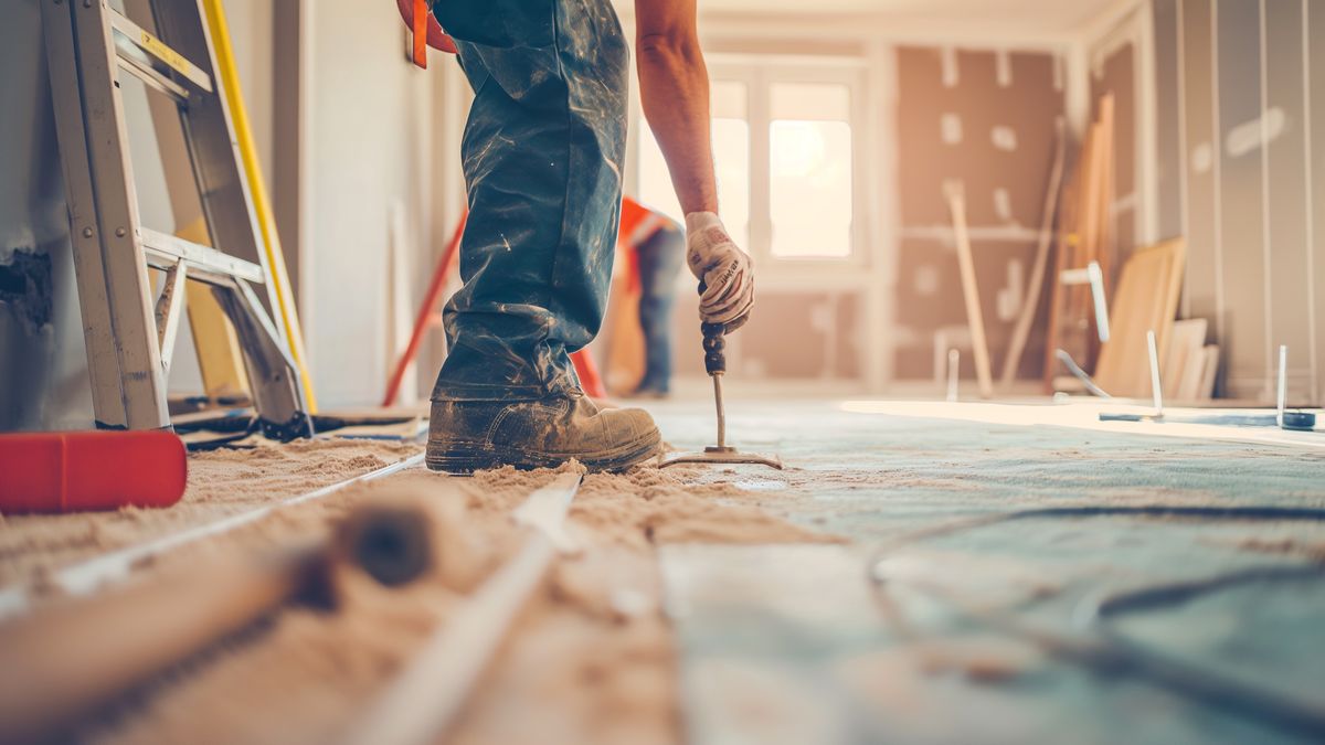 homem, construtor, reforma, projeto, construir, reformar, casa