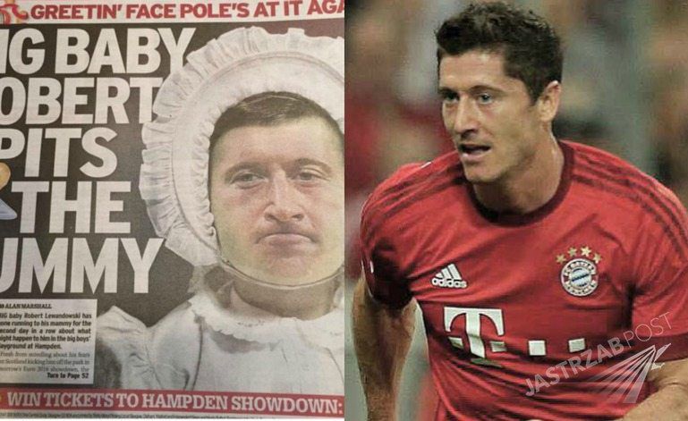 Robert Lewandowski obiektem niewybrednych kpin szkockiej prasy przed meczem reprezentacji