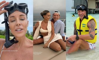 Rajskie wakacje Małgorzaty Rozenek na Malediwach: rejs motorówką, pływanie z delfinami i SNORKLOWANIE. Fajnie tam mają?  (ZDJĘCIA)