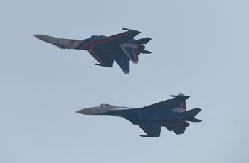 Zderzenie dwóch Su-35 w Rosji. Jeden pilot miał zginąć