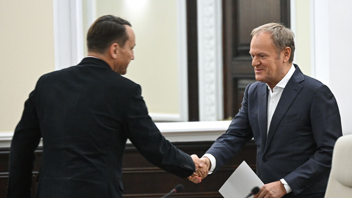 Donald Tusk i Rados�aw Sikorski

