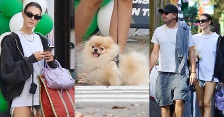 49-letni Leonardo DiCaprio paraduje po ulicach Nowego Jorku z 26-letnią ukochaną i pieskiem. Fajna rodzinka?