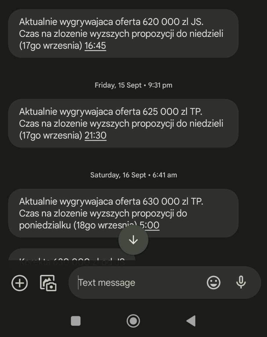 Właściciel urządził licytację mieszkania