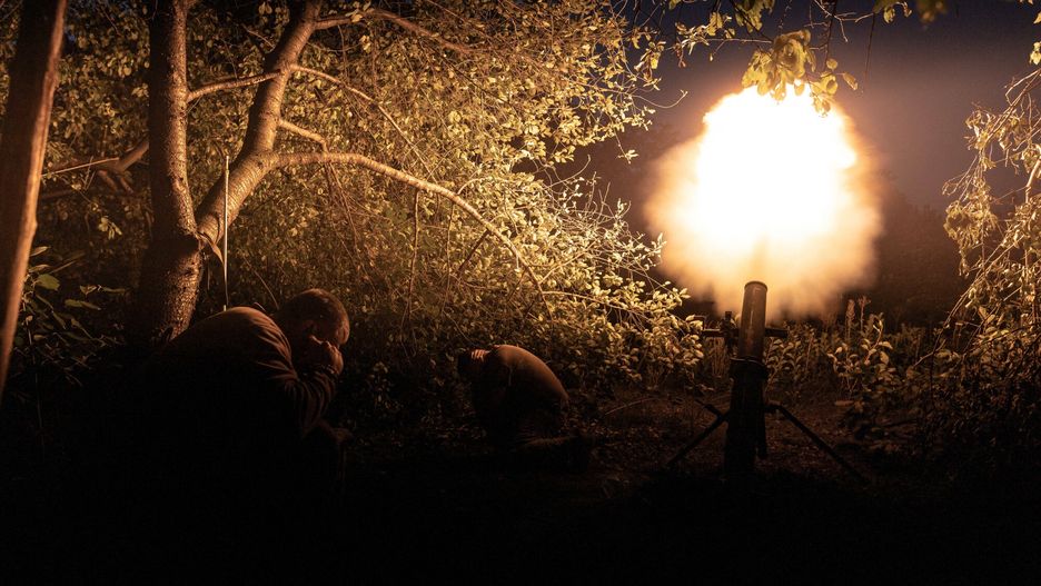 Temporary
DONETSK OBLAST, UKRAINE - AUGUST 18: Ukrainian soldiers of a mortar unit cover their ears during the mortar fire in the direction of Toretsk, on August 18, 2024 in Donetsk Oblast, Ukraine. Diego Herrera Carcedo / Anadolu/ABACAPRESS.COM
AA/ABACA