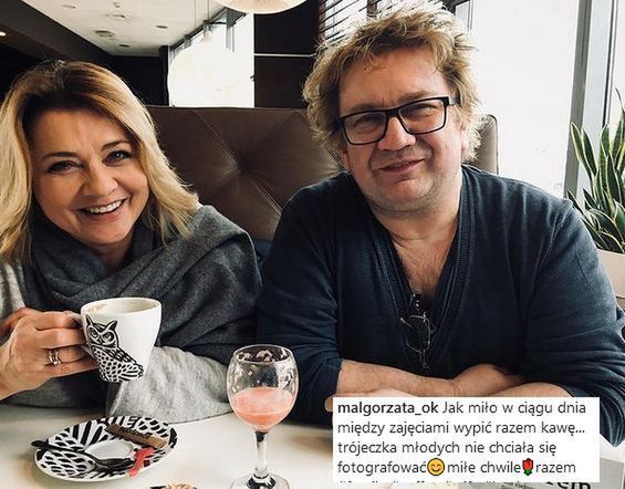 Małgorzata Ostrowska-Królikowska z mężem Pawłem Królikowskim