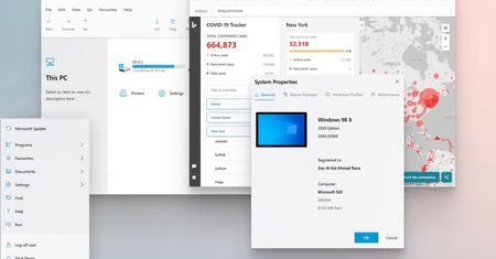 Windows 98 na Fluent Design. Tak system mógłby dziś wyglądać