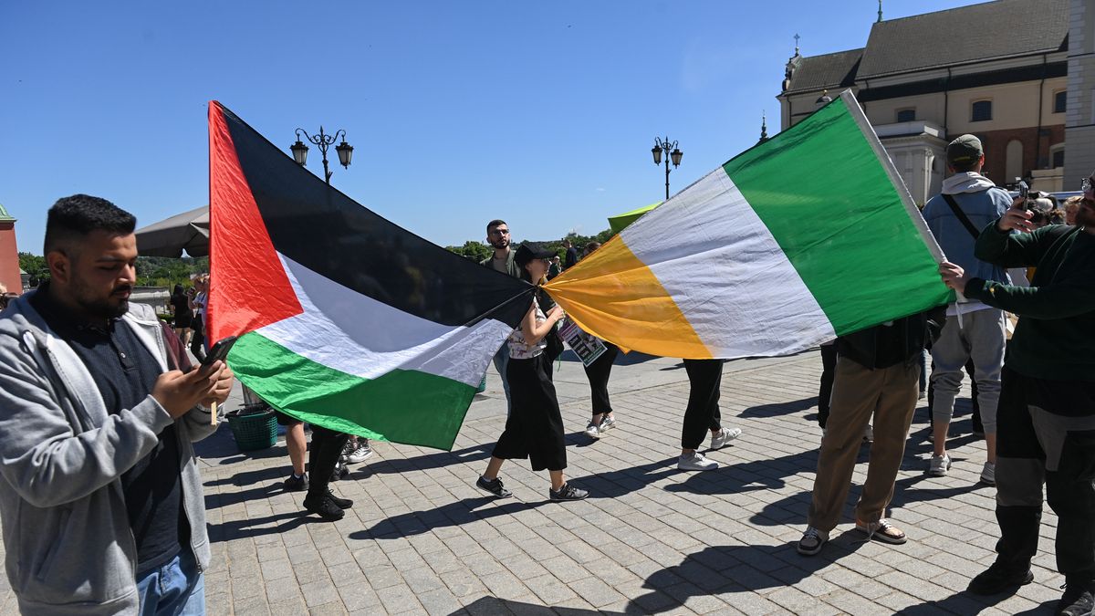 Manifestacja przeciwko wojnie w Strefie Gazy