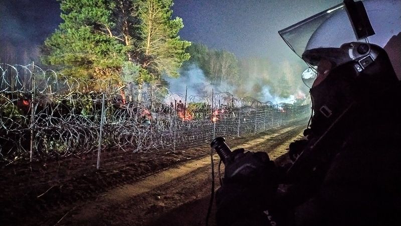 Policja na granicy polsko-białoruskiej