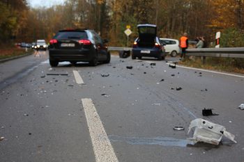 Groźny karambol na DK 46 pod Lublińcem! Zderzyły się tam cztery samochody
