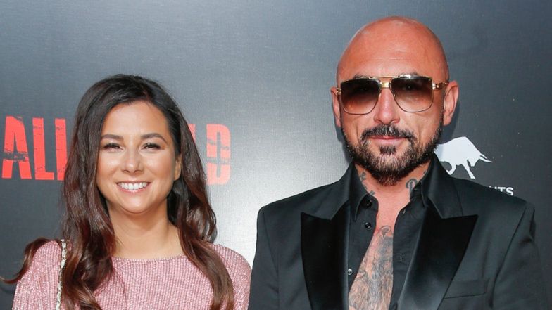 Patryk Vega i Katarzyna Słomińska na premierze "Small World"