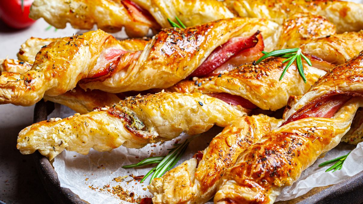 Proste świderki z ciasta francuskiego