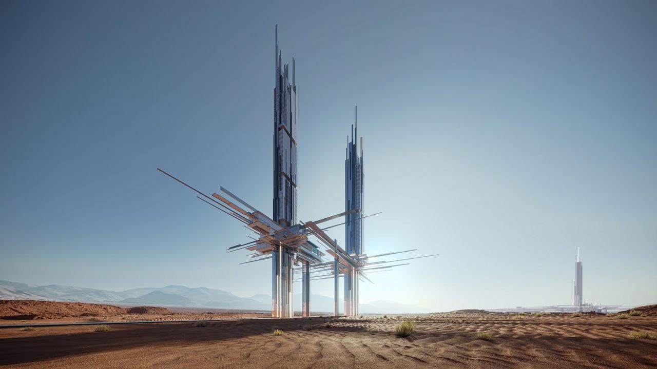 Futuristic Epicon towers will be built over the Aqaba Bay.