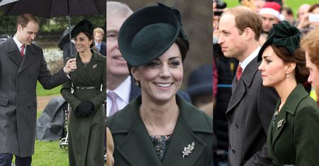 Księżna Kate na zielono w pierwszy dzień świąt (ZDJĘCIA)