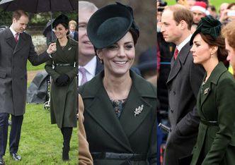 Księżna Kate na zielono w pierwszy dzień świąt (ZDJĘCIA)