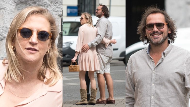 Lara Gessler i Piotr Szeląg spacerują ulicami Warszawy