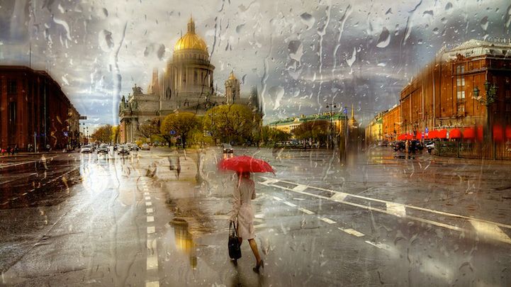 Miasto w deszczu, jak na impresjonistycznych obrazach 1
