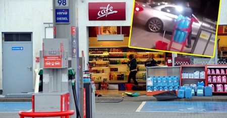 Demolka na stacji Orlenu. Policjanci: "co to ma być?!"