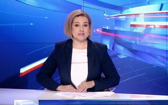 Edyta Lewandowska prowadzi "Wiadomości" TVP