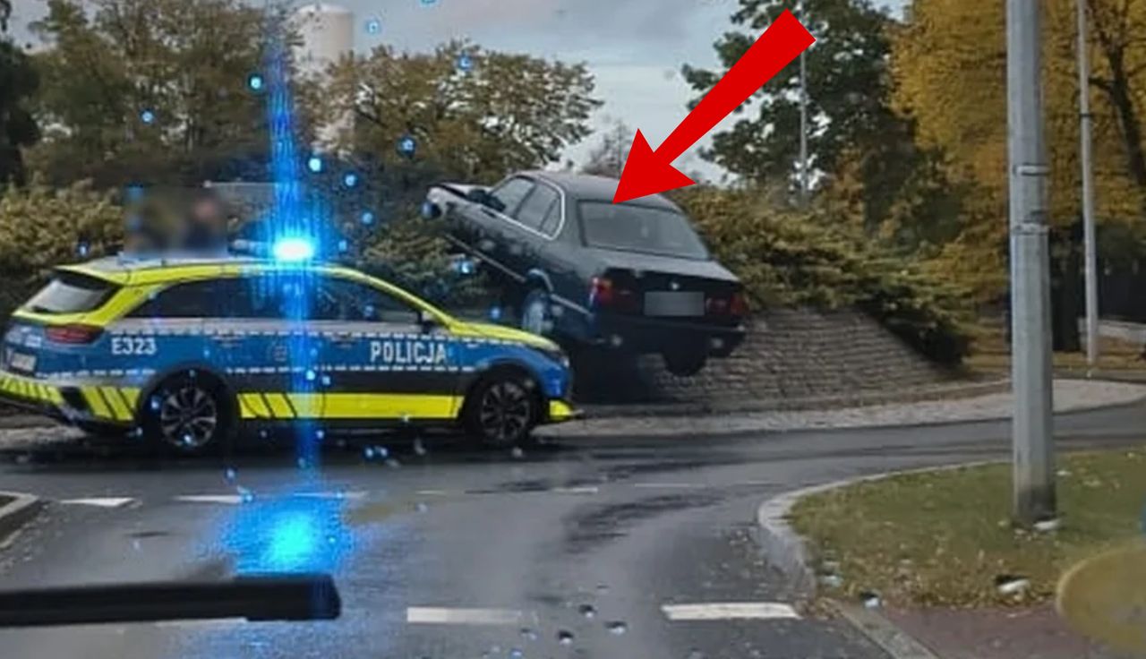 Poszło w Polskę. To nie fotomontaż. Tak zakończył jazdę BMW