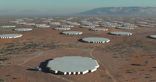 Square Kilometer Array - wizualizacja (Fot. Daily Mail)