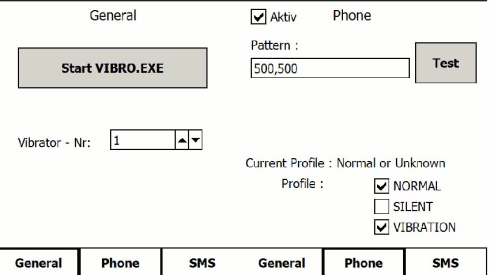 Personalizacja alarmu wibracyjnego (Windows Mobile) 1
