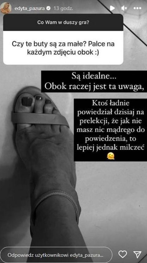Edyta Pazura odpowiedziała dociekliwej internautce