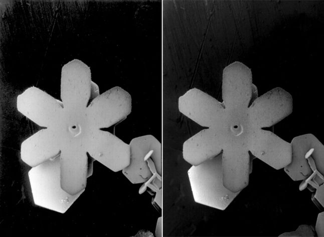 Kryształki śniegu powstają z połączonych, zwykle sześciennych kryształków i najczęściej przybierają formę gwiazdek.