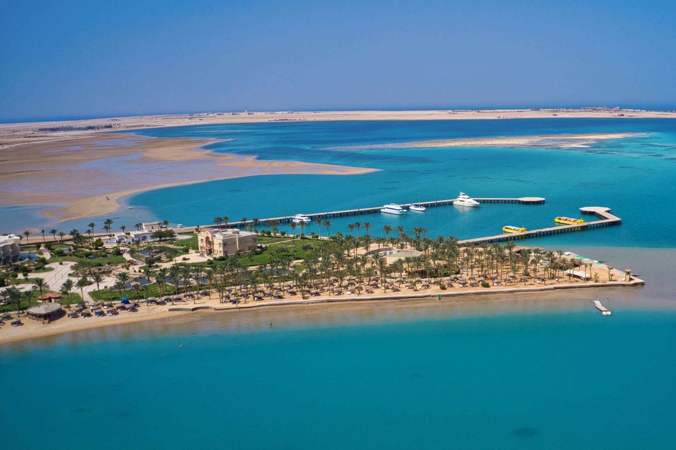 Soma Bay w Egipcie z lotu ptaka