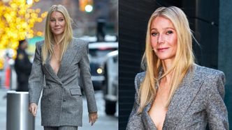 Pozbawiona stanika Gwyneth Paltrow maszeruje do studia "Good Morning America" (ZDJĘCIA)