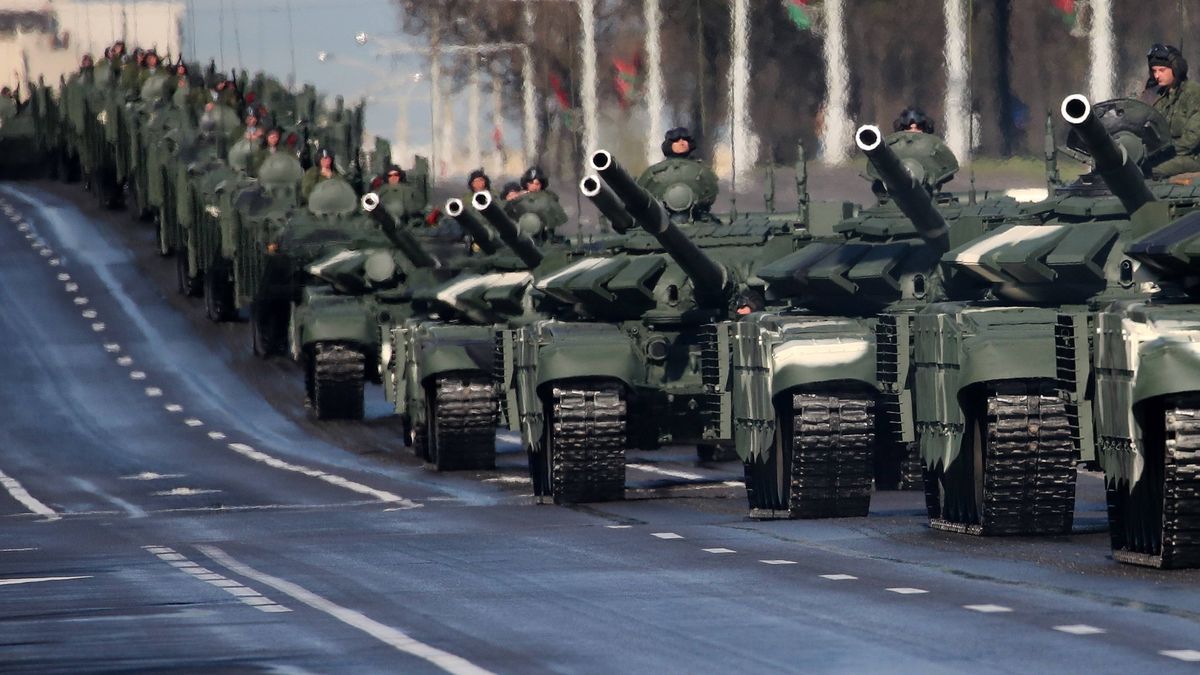 Parada wojskowa w Mińsku