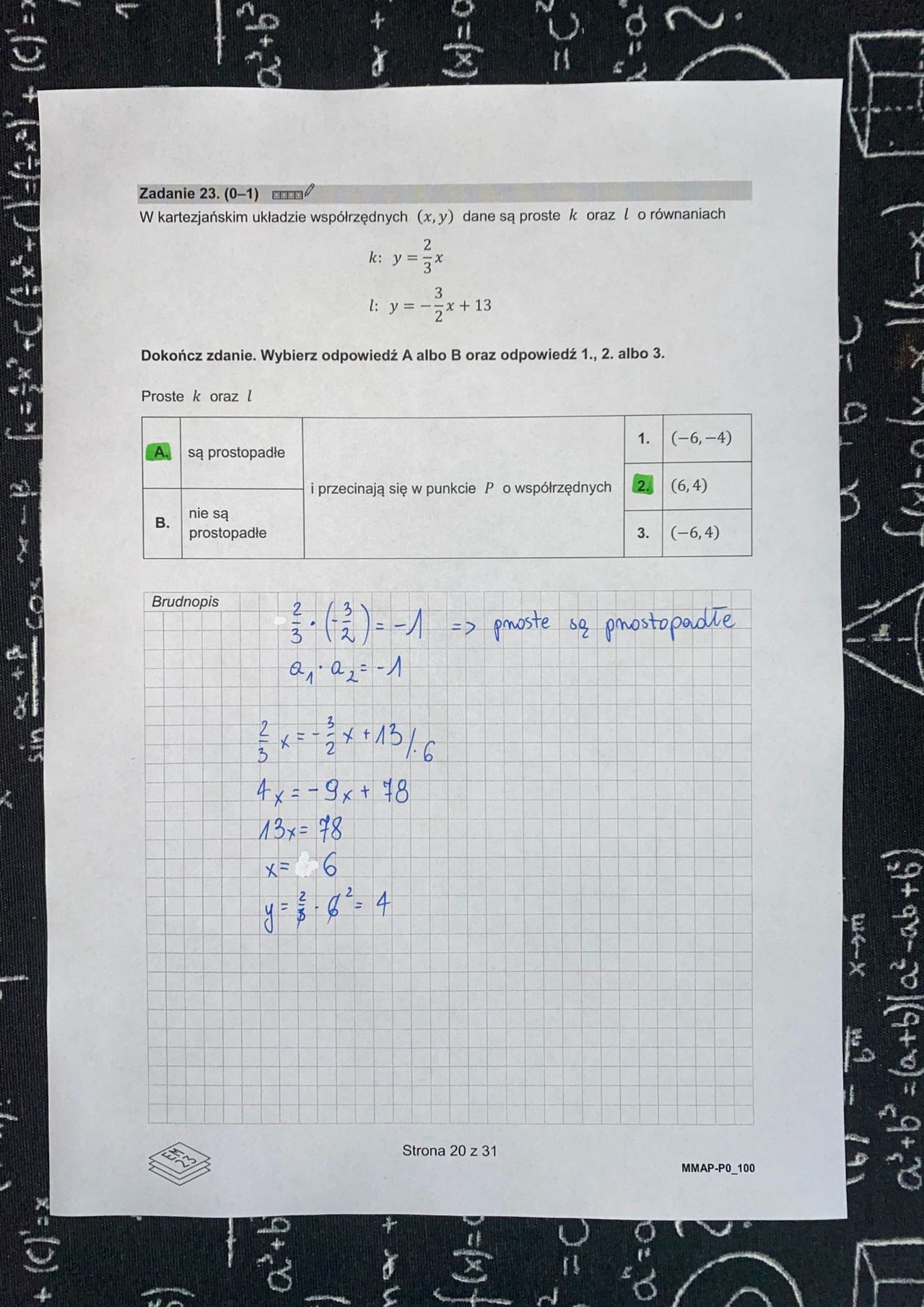 Matura. Odpowiedzi. Matematyka