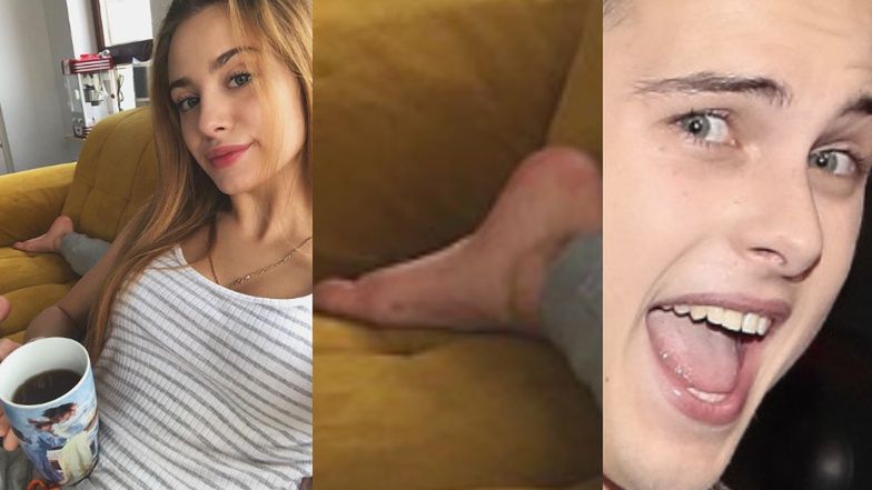 Wiktoria Gąskiewska i stopy Adama Zdrójkowskiego