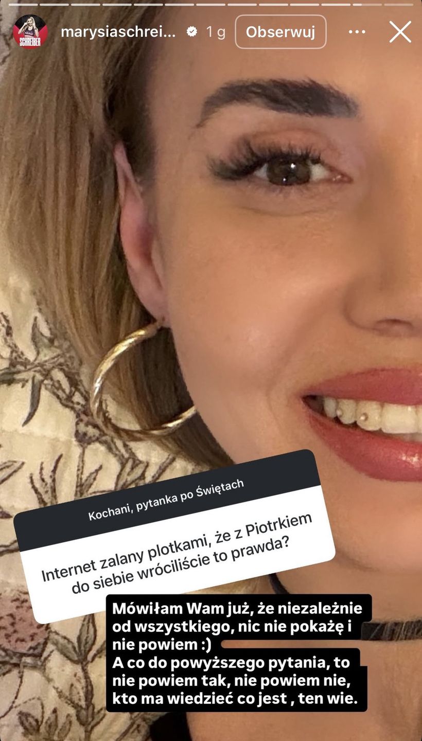 Marianna Schreiber odpowiada na pytanie o Piotra Korczarowskiego