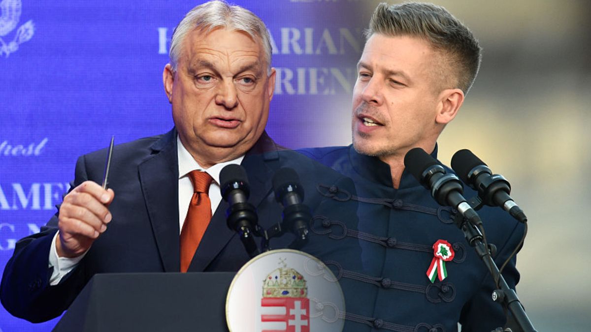 Viktor Orban (L) i Peter Magyar (P). 12 marca Węgrzy wybiorą