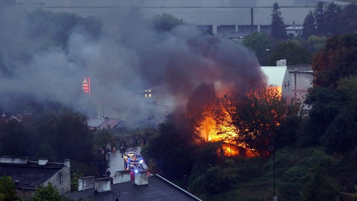 Pożar garażu przy ul. Białkowska Góra w Lublinie