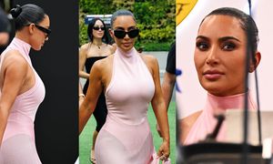 Kim Kardashian zrobiła rewię mody z wyścigów Formuły 1 i ruszyła kibicować Lewisowi. Myślicie, że ukochany docenił? (ZDJĘCIA)