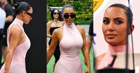 Kim Kardashian zrobiła rewię mody z wyścigów Formuły 1 i ruszyła kibicować Lewisowi. Myślicie, że ukochany docenił? (ZDJĘCIA)