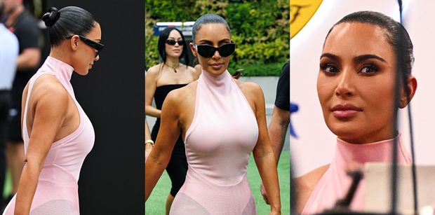 Kim Kardashian zrobiła rewię mody z wyścigów Formuły 1 i ruszyła kibicować Lewisowi. Myślicie, że ukochany docenił? (ZDJĘCIA)