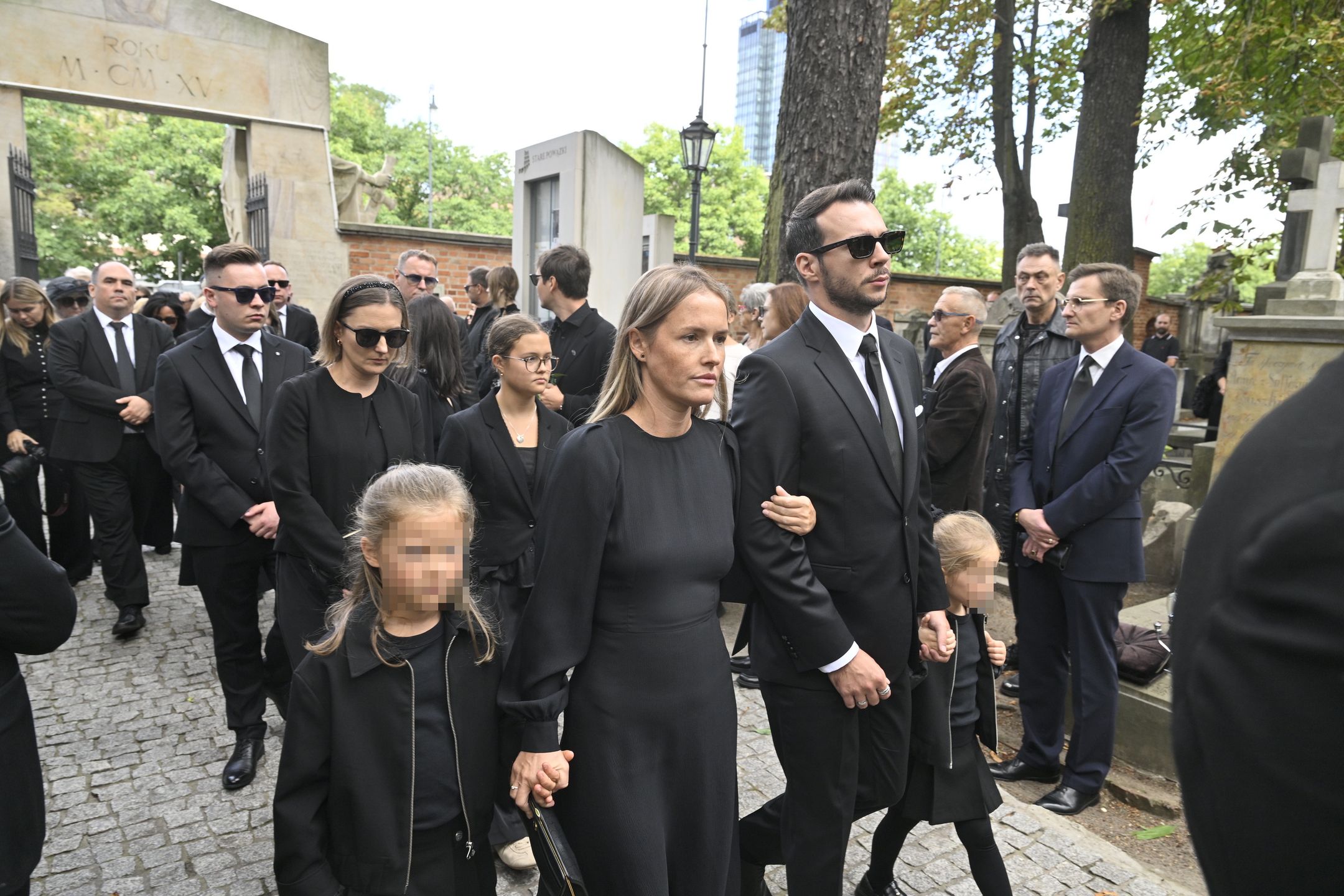 Olga Frycz na pogrzebie Jana Frycza
