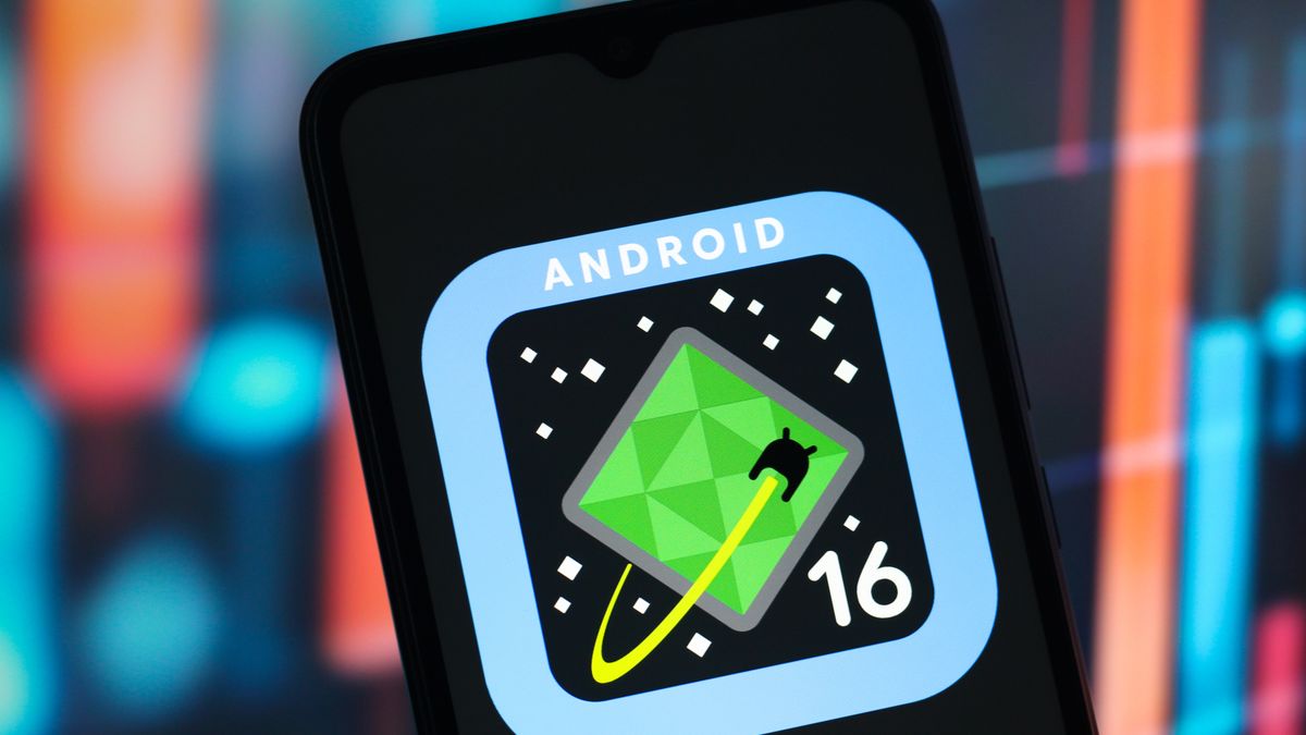CANADA - 2025/06/11: In this photo illustration, the Android 16 logo is seen displayed on a smartphone screen. (Photo Illustration by Thomas Fuller/SOPA Images/LightRocket via Getty Images)