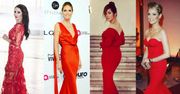 Długie czerwone sukienki w stylizacjach gwiazd