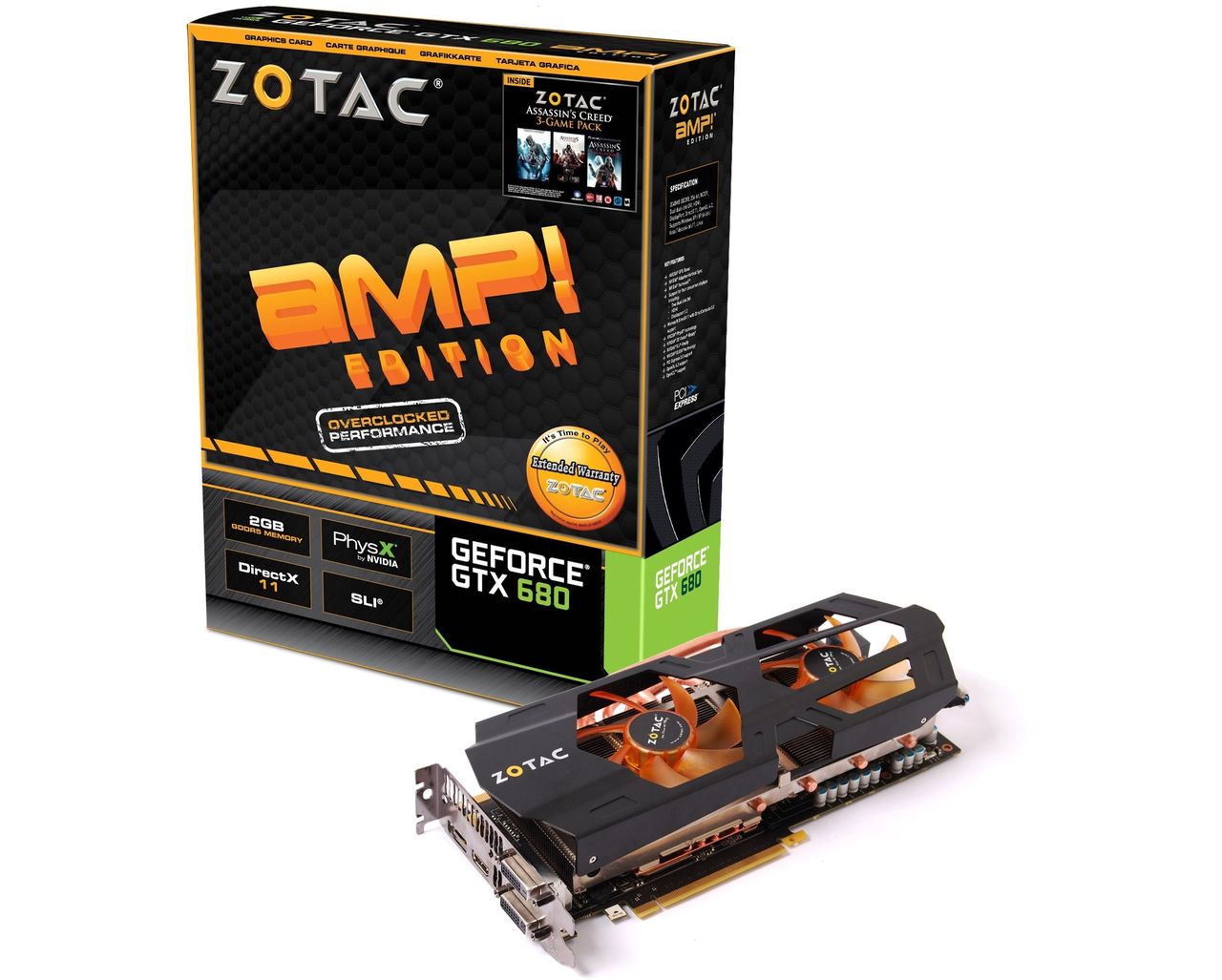 Zotac GeForce GTX 680 AMP! - 1110 MHz na rdzeniu... (fot. Zotac)