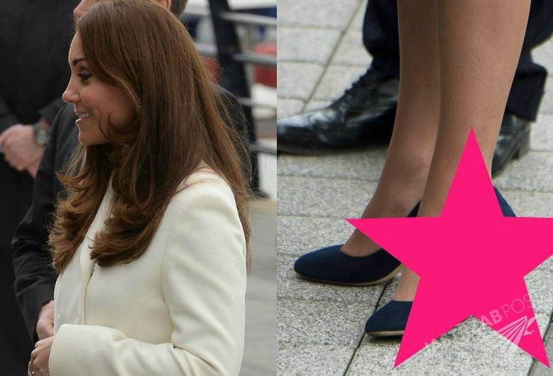 Księżna Kate ma już ogromny brzuszek. Nie rezygnuje z butów na obcasie [zdjęcia]