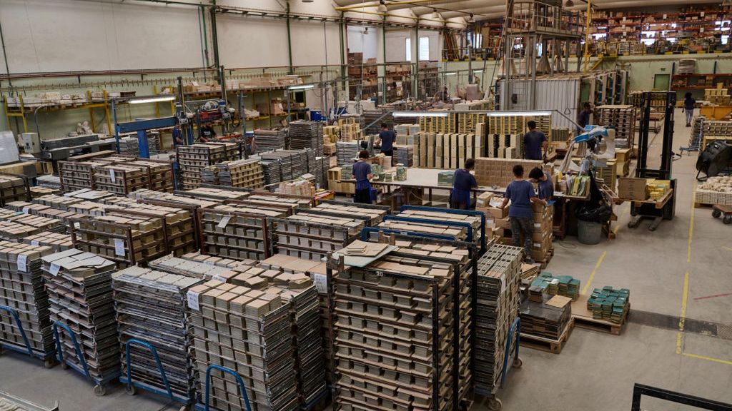 Portuguese Tile and Pottery Factory Viúva Lamego in Sintra
SINTRA, PORTUGAL - JULY 29: Staffers handle tiles at the main production hall of the Tile and Pottery factory Viúva Lamego on July 29, 2022 in Sintra, Portugal. Viúva Lamego is a Portuguese company, mainly dedicated to the manufacture and manual painting of tiles, founded in 1849 in Lisbon as the pottery workshop of António Costa Lamego. The factory moved in the 1930s to Palma de Baixo, and again in 1992, to Sintra, its present location. One of the pillars of Viúva Lamego has been its collaboration with plastic artists who value the creative potential in tiles. (Photo by Horacio Villalobos#Corbis/Corbis via Getty Images)
Horacio Villalobos
tiles, manufacture, arts