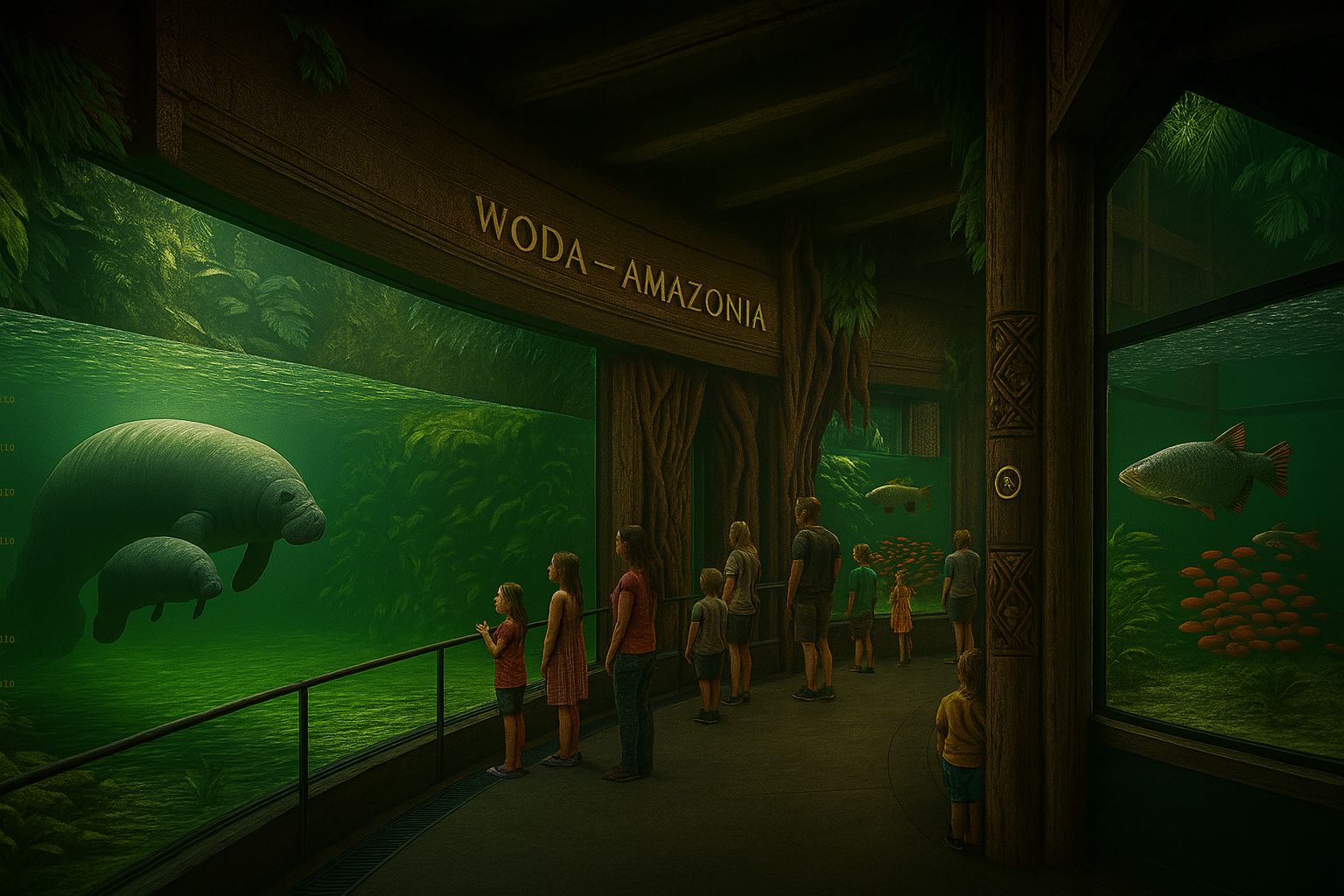 Manaty i Arapaima - wstępna wizualizacja