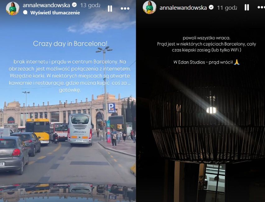 Wpisy Anny Lewandowskiej na Instagramie