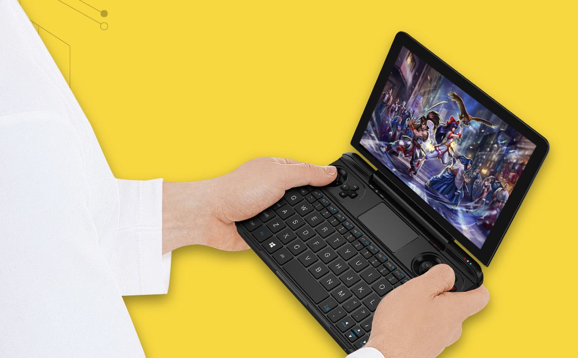 GPD Win max z oficjalną stroną produktu. Poznaliśmy techniczne szczegóły małego mocarza do gier